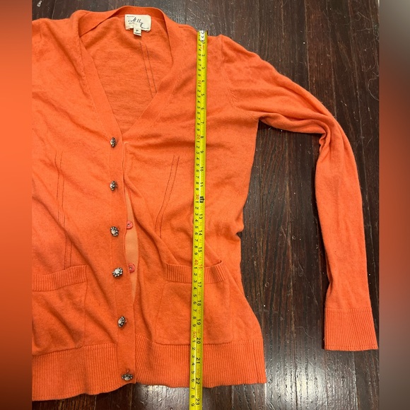 Milly of New York mixed angora coral button up cardigan - Picture 9 of 11